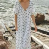Fable Block Printed Midi Dress