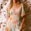 Painter's Garden Lace Mini Dress